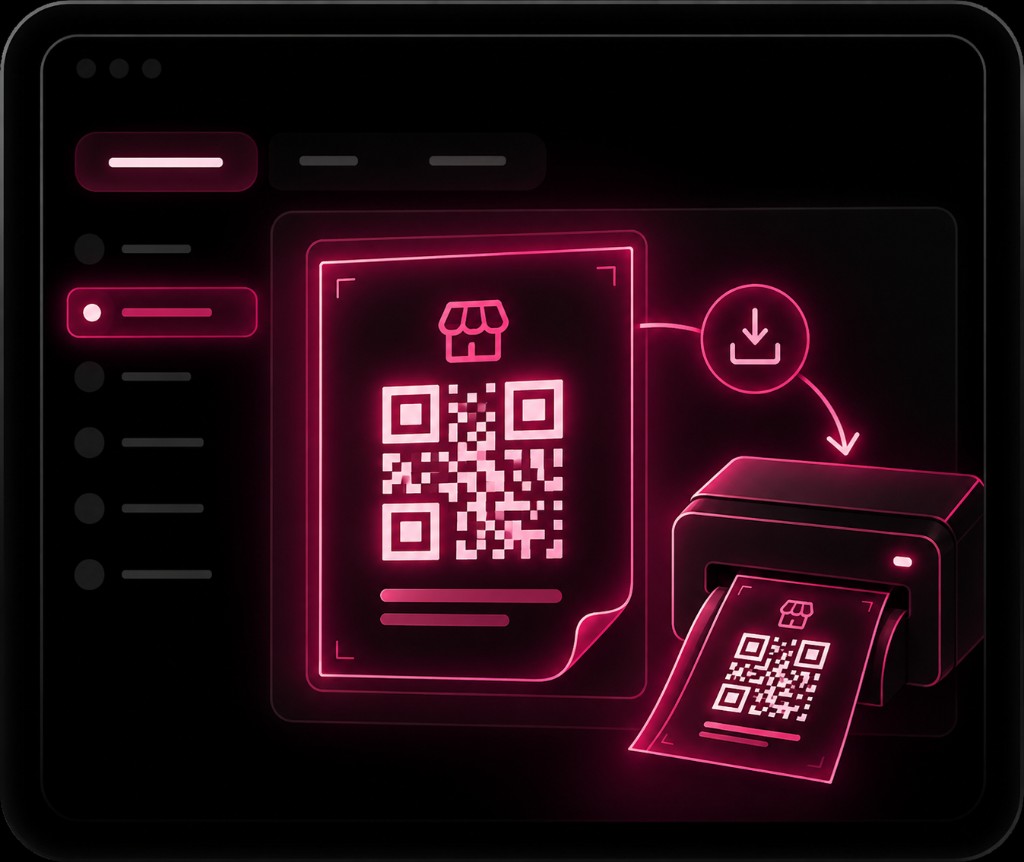 Cartel con QR listo para imprimir